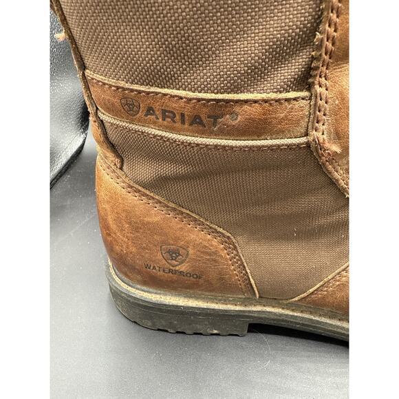 Ariat Men\'s Performance Work Boots Brown Leather Lace Up ATS EH sz 14 main image 5